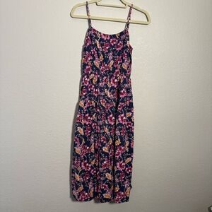 Old Navy Floral Linen Blend Midi Dress